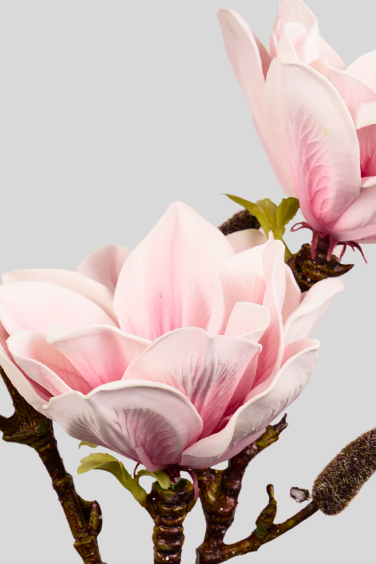 Faux Magnolia Elegant Flower Stem - Light Pink