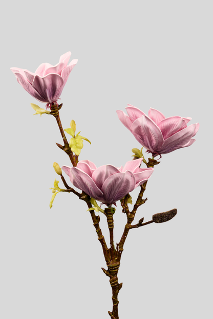 Faux Magnolia Elegant Flower Stem - Mauve