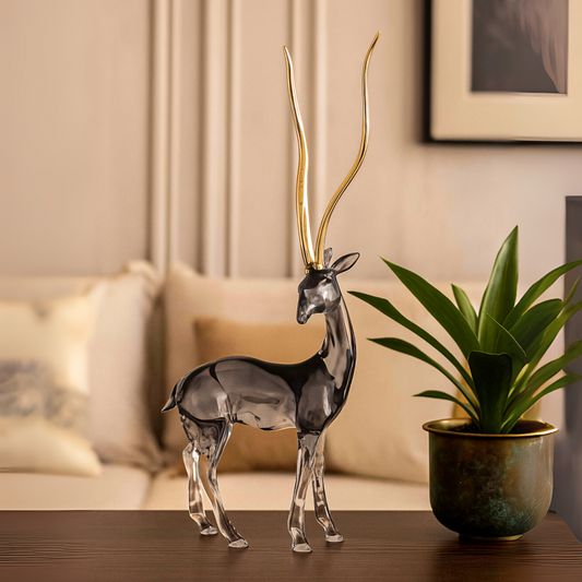 Silver Solstice Standing Deer Figurine