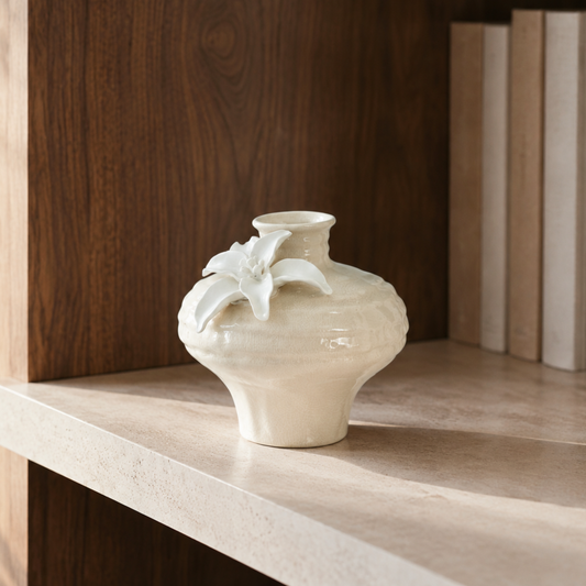 Ember Glazed Lily Vase