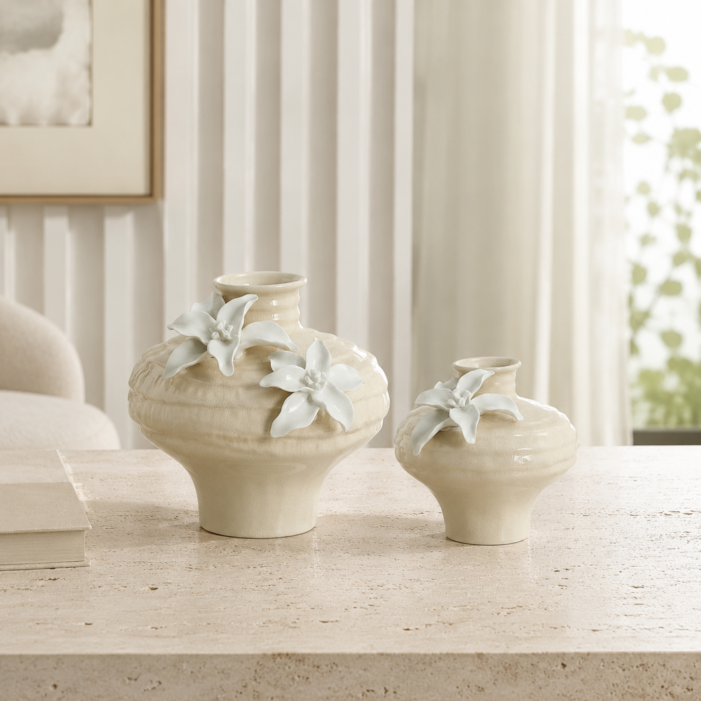 Serene Glazed Lily Vase