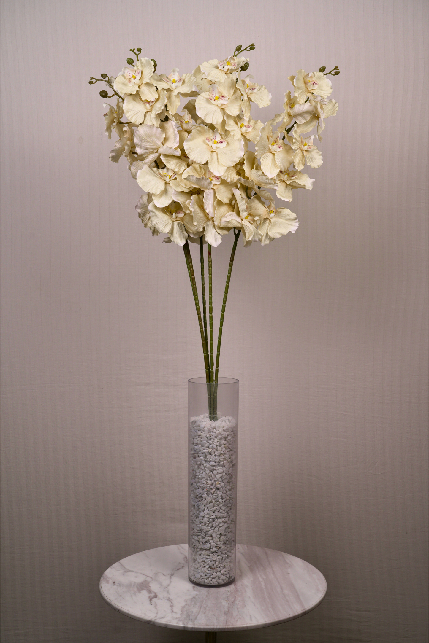 Faux Phalaenopsis Butterfly Orchid Flower Stem - Yellow