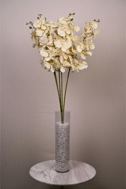 Faux Phalaenopsis Butterfly Orchid Flower Stem - Yellow