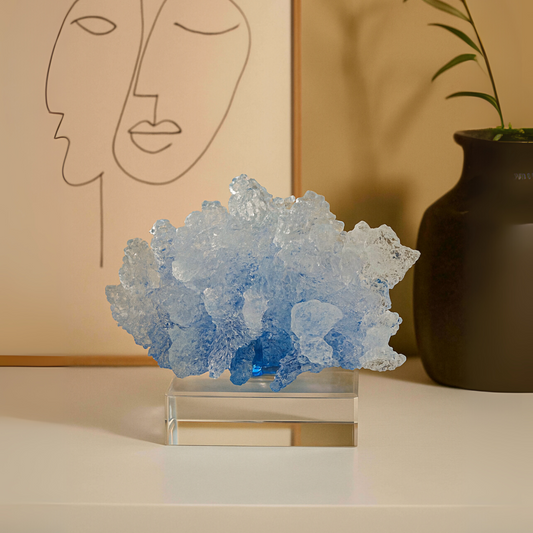 Azure Reef Coral Sculpture (Horizontal)