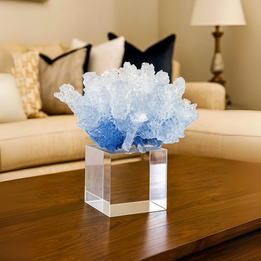 Azure Reef Coral Sculpture (Vertical)