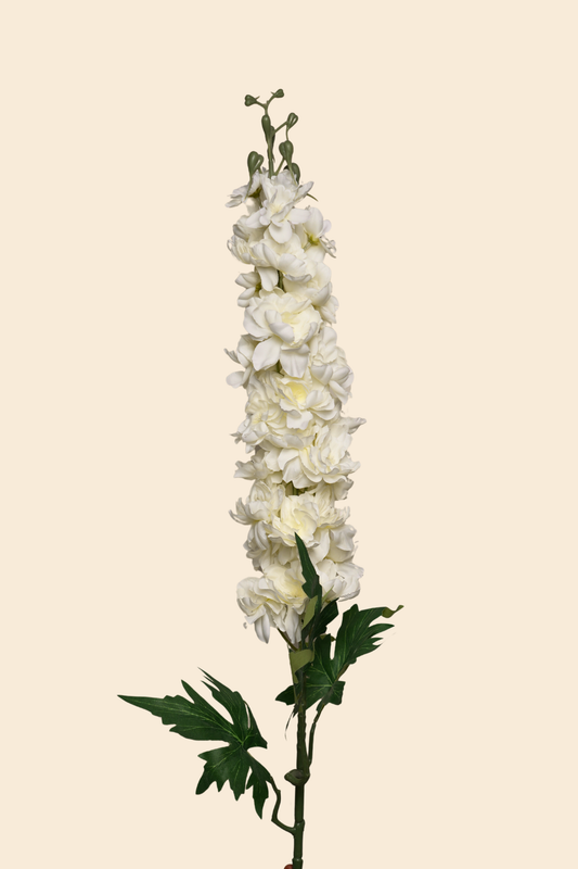 Faux Delphinium Enchanted Flower Stem - Cream