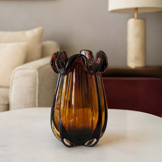 Golden Ember Glass Vase (Small)