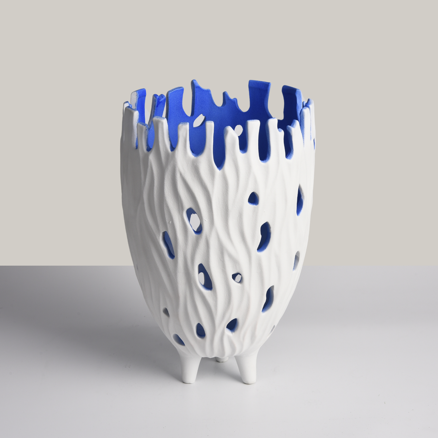 Azure Harmony Ceramic Flower Vase