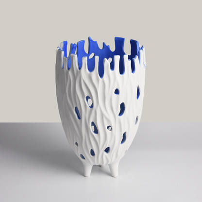 Azure Harmony Ceramic Flower Vase