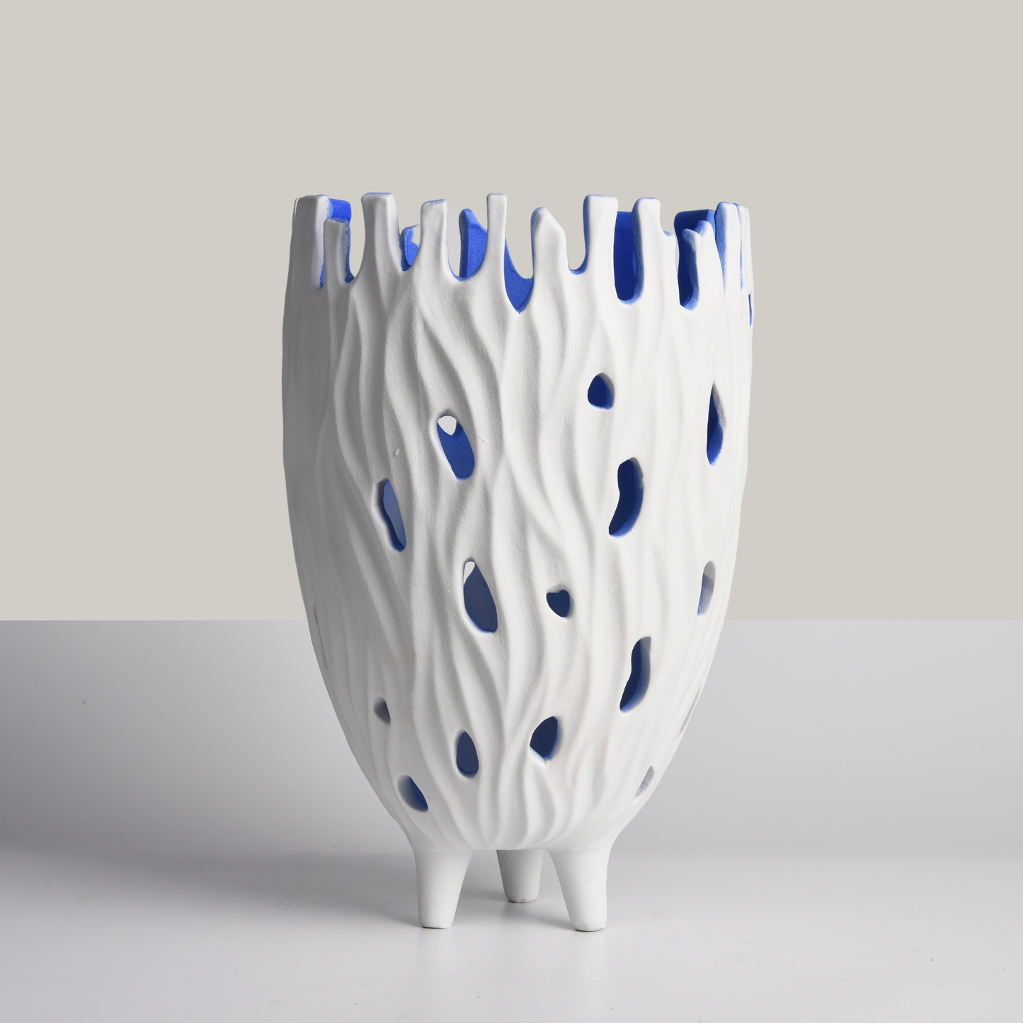 Azure Harmony Ceramic Flower Vase