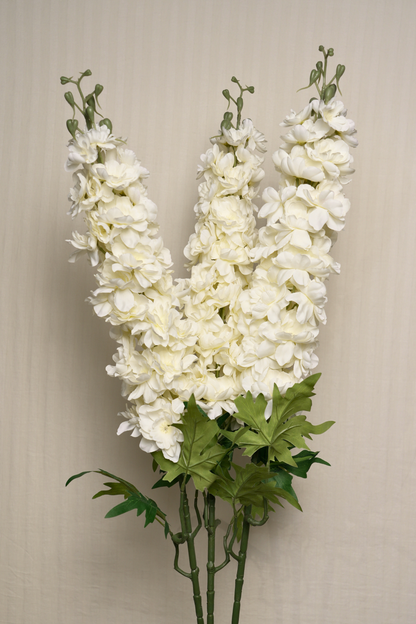 Faux Delphinium Enchanted Flower Stem - Cream
