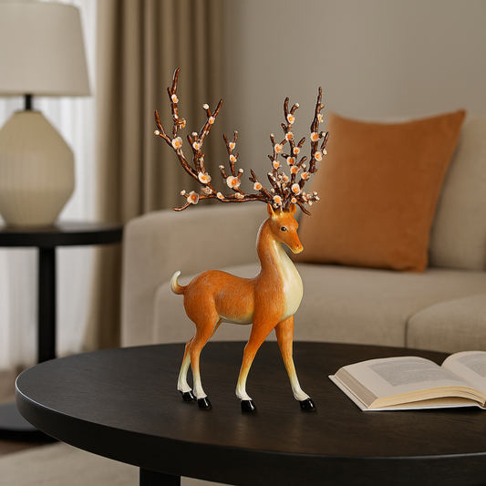 Antler Bloom Decorative Stag Figurine