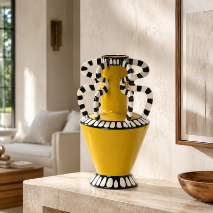 Loop & Hearth Tall Striped Serpent Vase