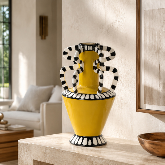 Loop & Hearth Tall Striped Serpent Vase