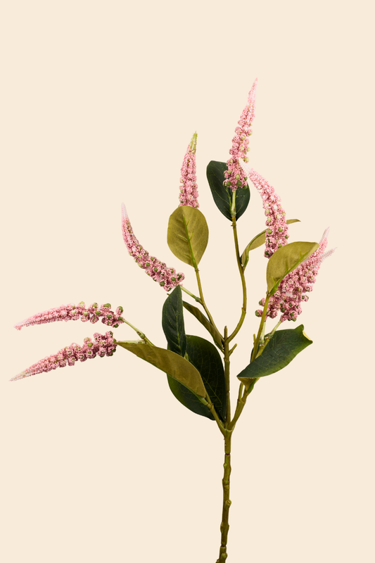 Faux Foxtail Amaranth Vibrant Flower Stem - Dusty pink