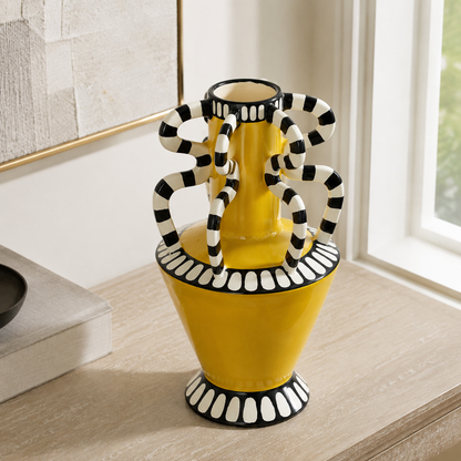 Loop & Hearth Tall Striped Serpent Vase