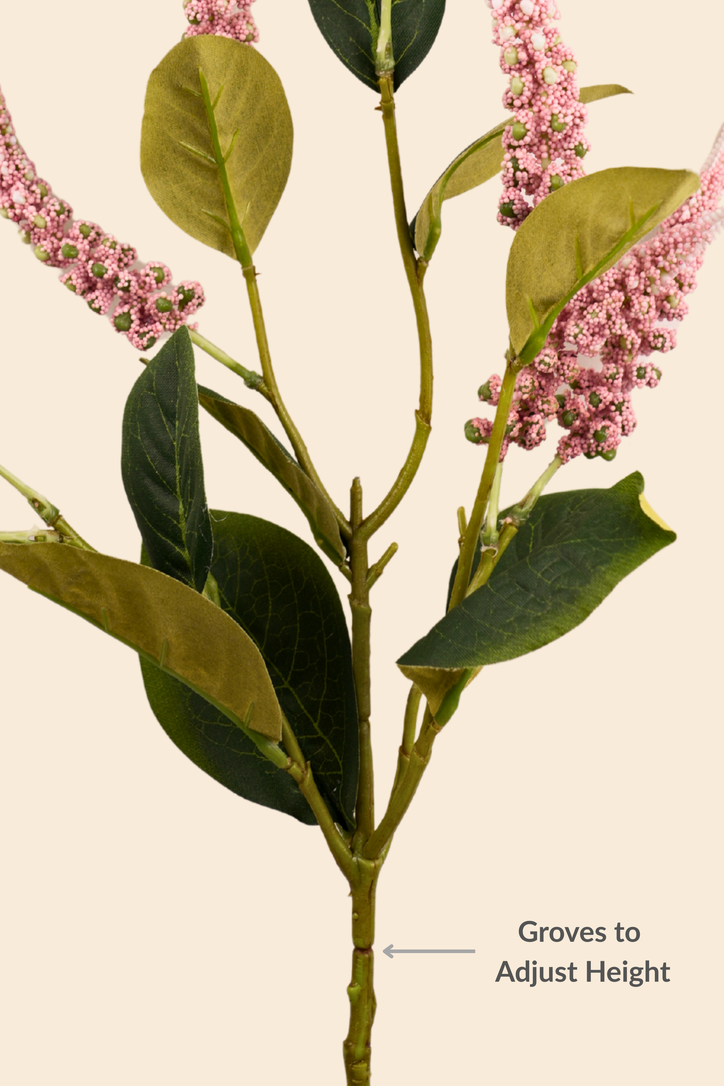 Faux Foxtail Amaranth Vibrant Flower Stem - Dusty pink