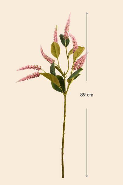 Faux Foxtail Amaranth Vibrant Flower Stem - Dusty pink