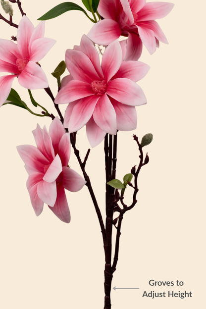 Faux Magnolia Timeless Flower Stem - Pink