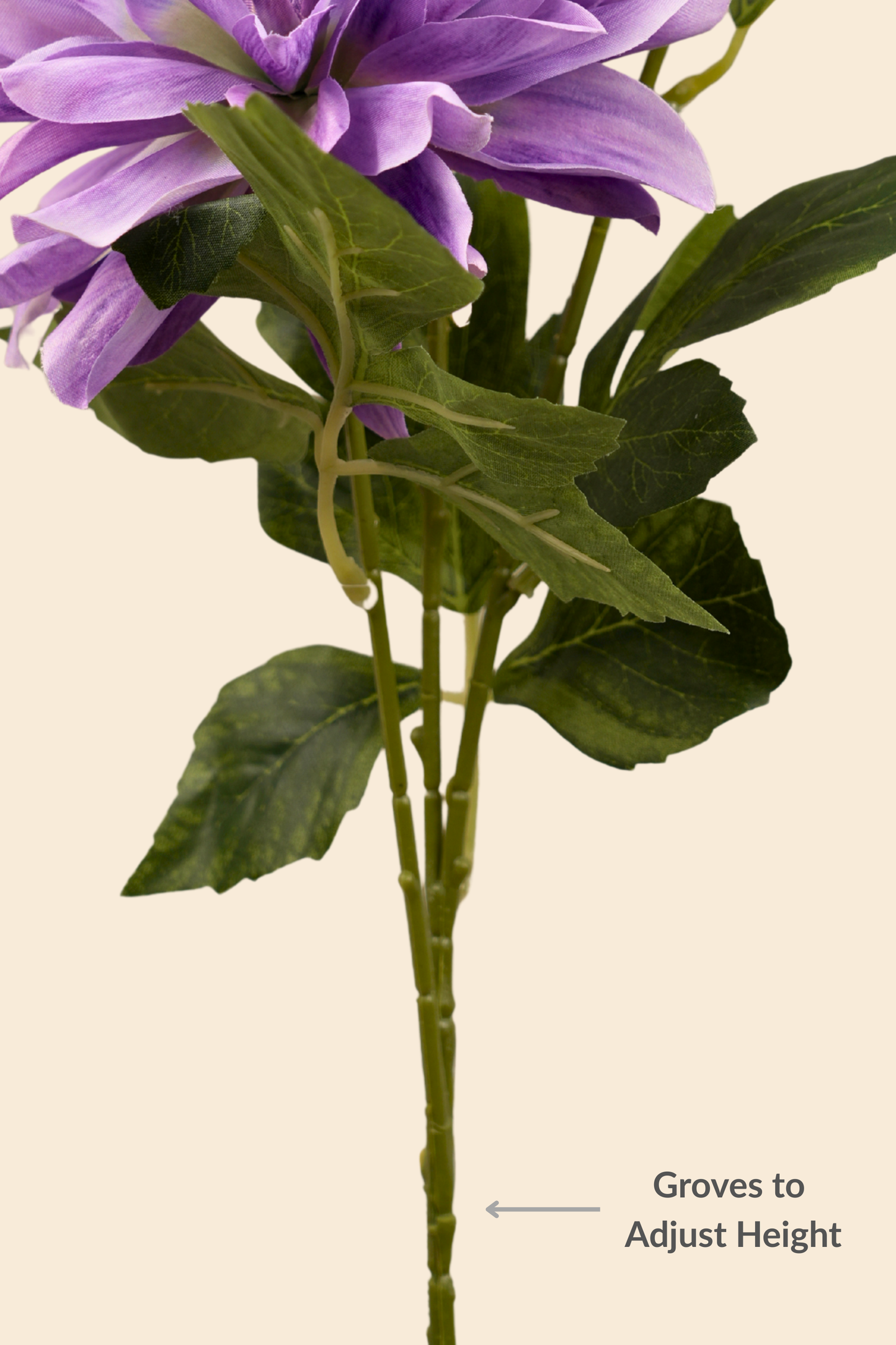 Faux Dahlia Luxe Flower Stem - Purple