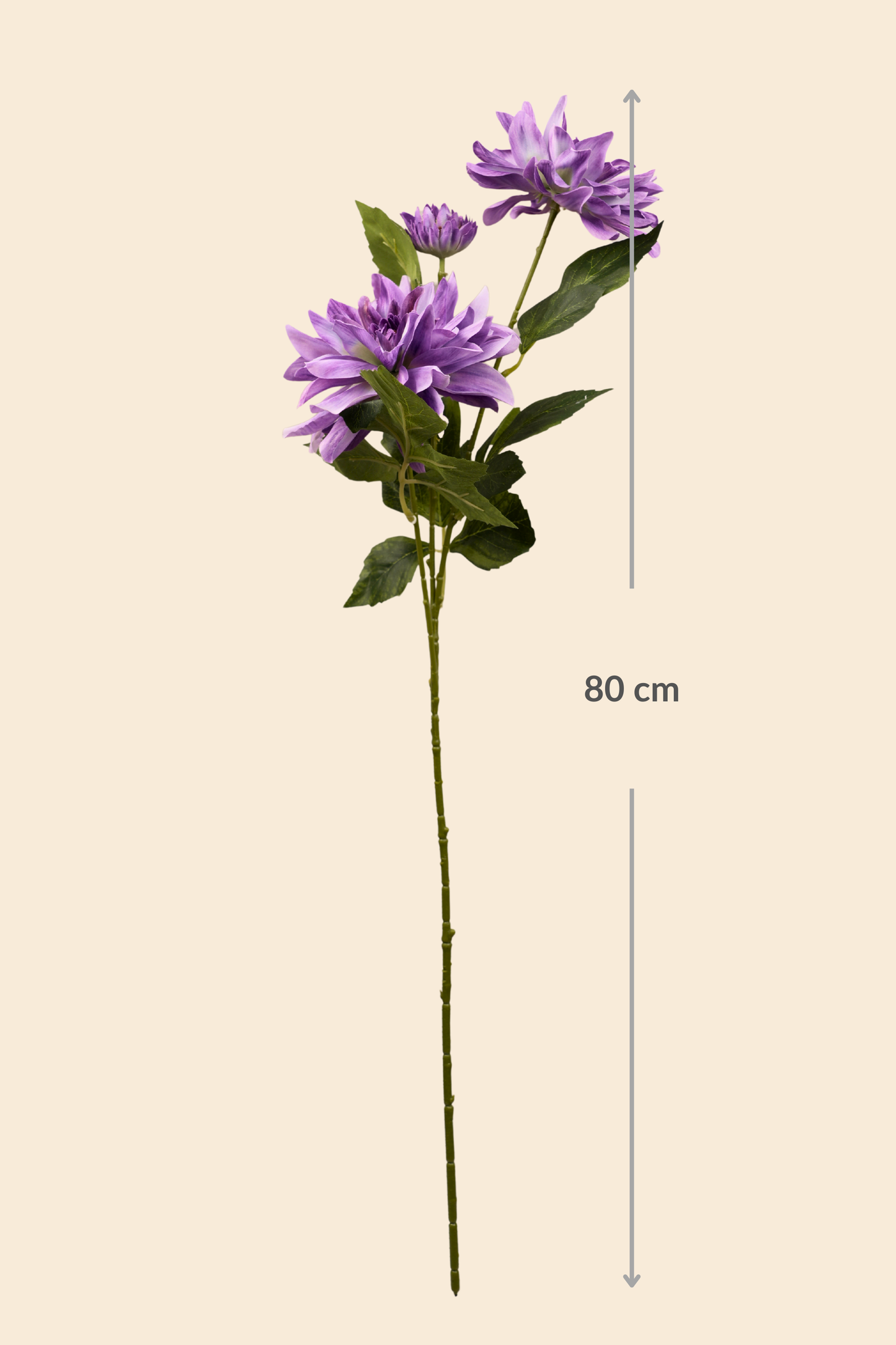 Faux Dahlia Luxe Flower Stem - Purple