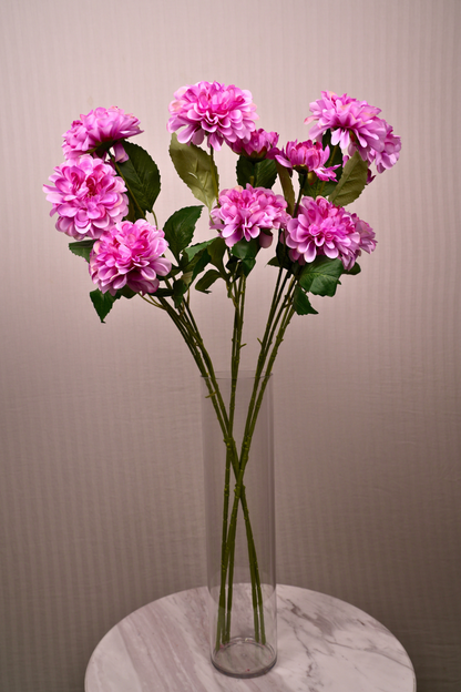 Faux Dahlia Pinnata Regal Flower Stem - Purple