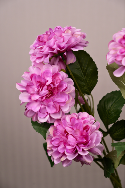 Faux Dahlia Pinnata Regal Flower Stem - Purple