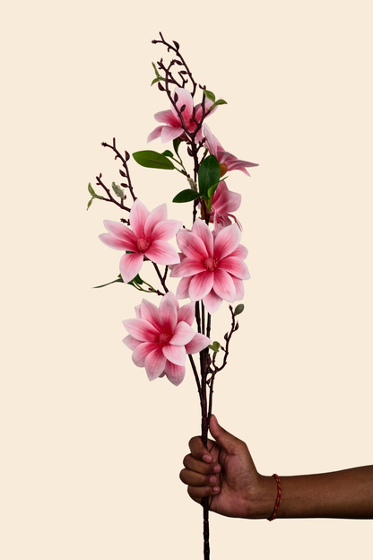 Faux Magnolia Timeless Flower Stem - Pink