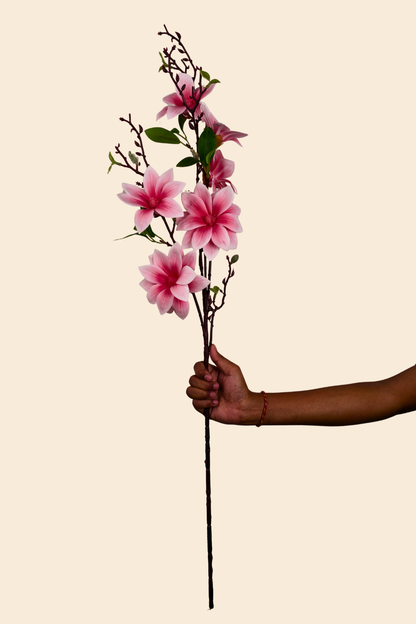 Faux Magnolia Timeless Flower Stem - Pink