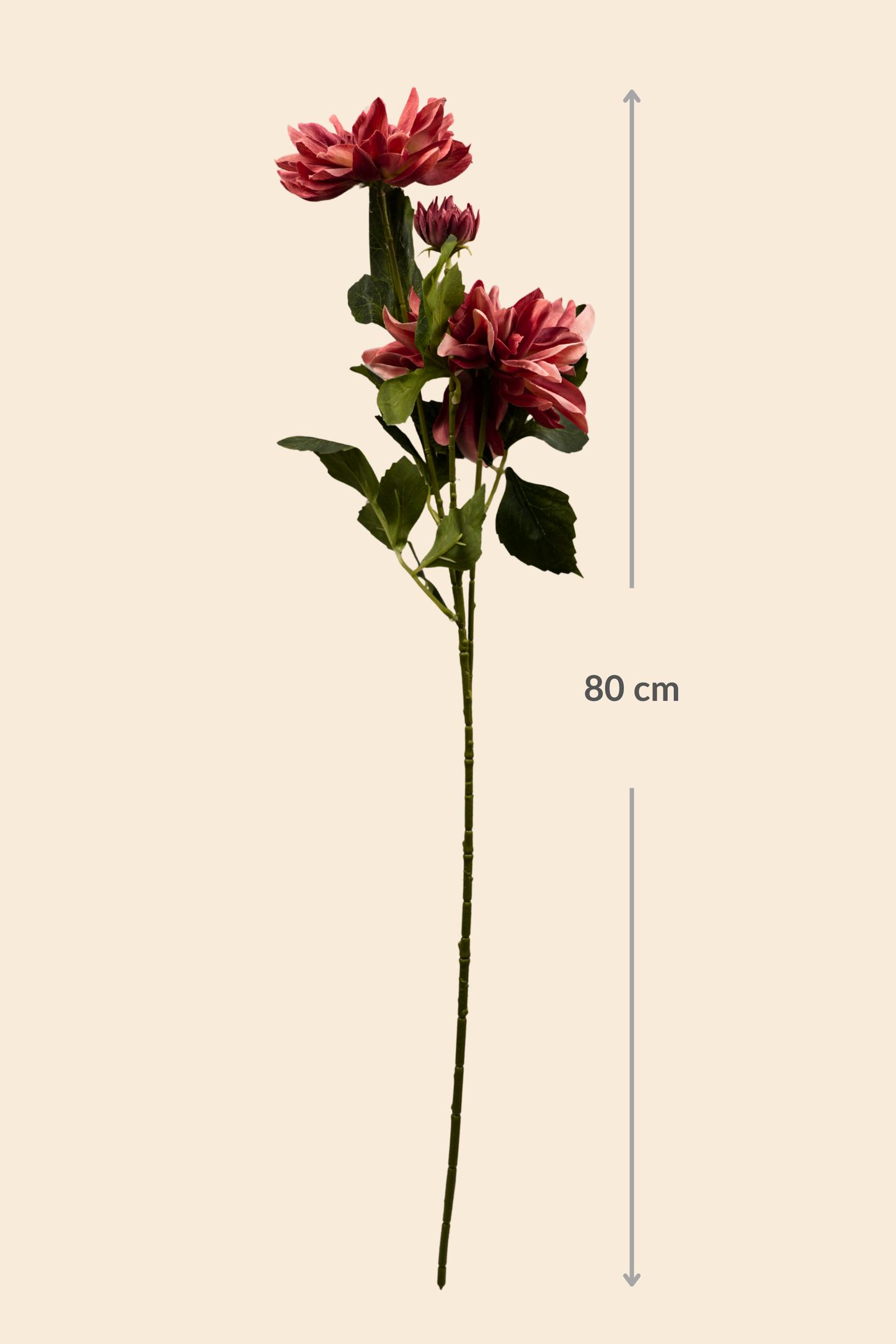 Faux Dahlia Luxe Flower Stem - Burnt Orange