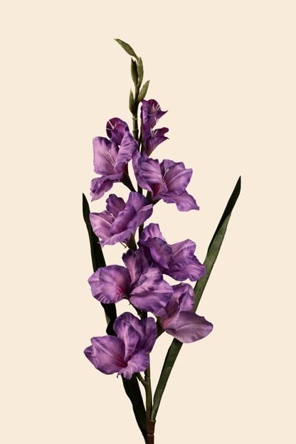 Faux Gladiolus Sword Lily Charming Flower Stem - Purple