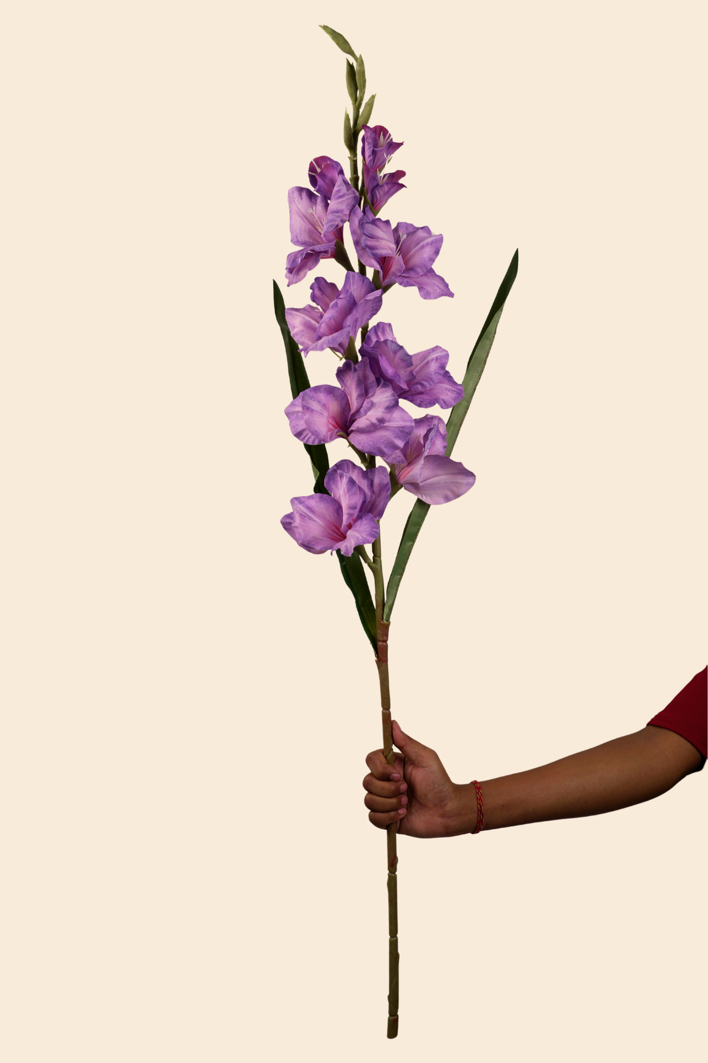 Faux Gladiolus Sword Lily Charming Flower Stem - Purple