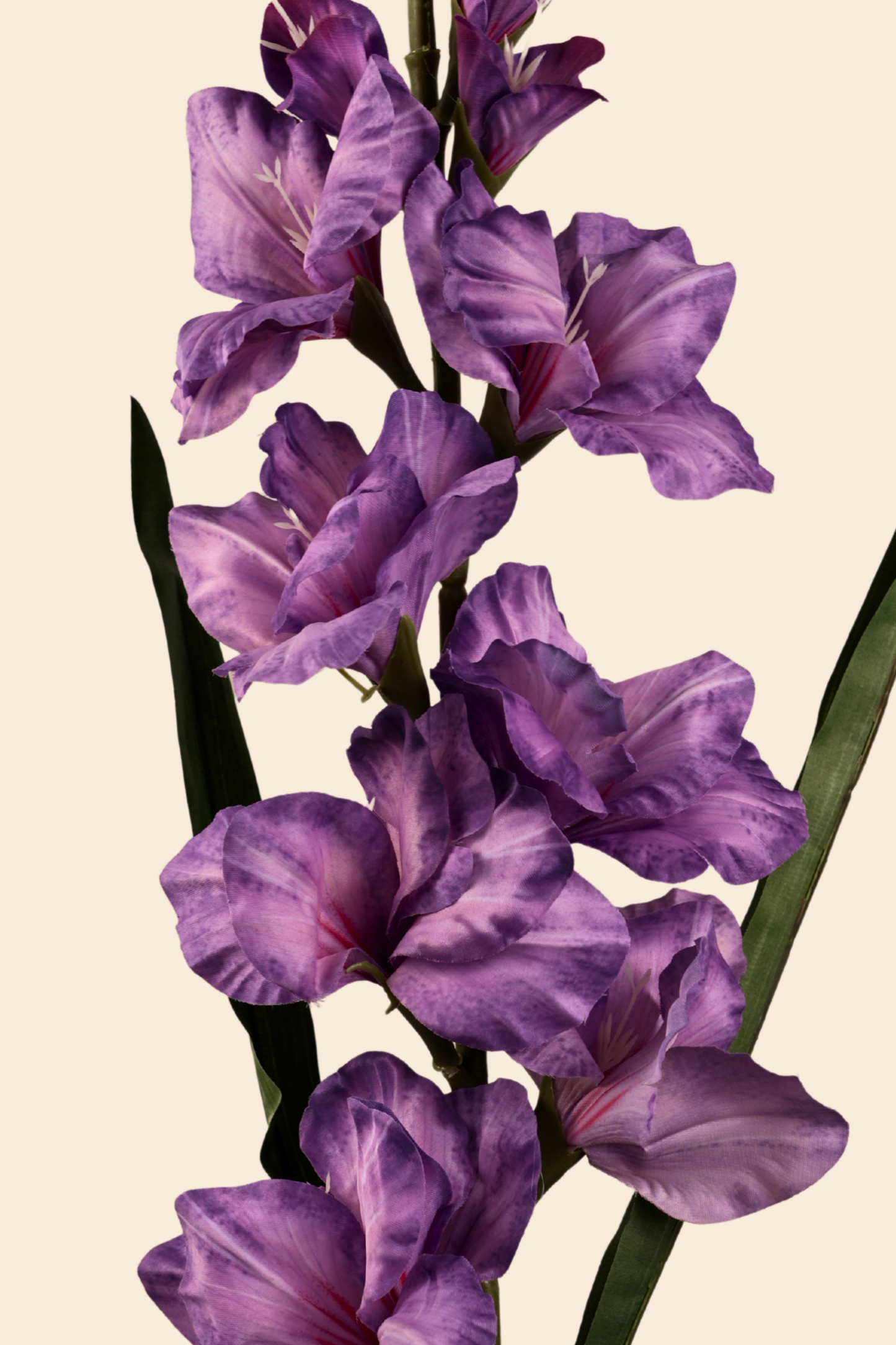 Faux Gladiolus Sword Lily Charming Flower Stem - Purple