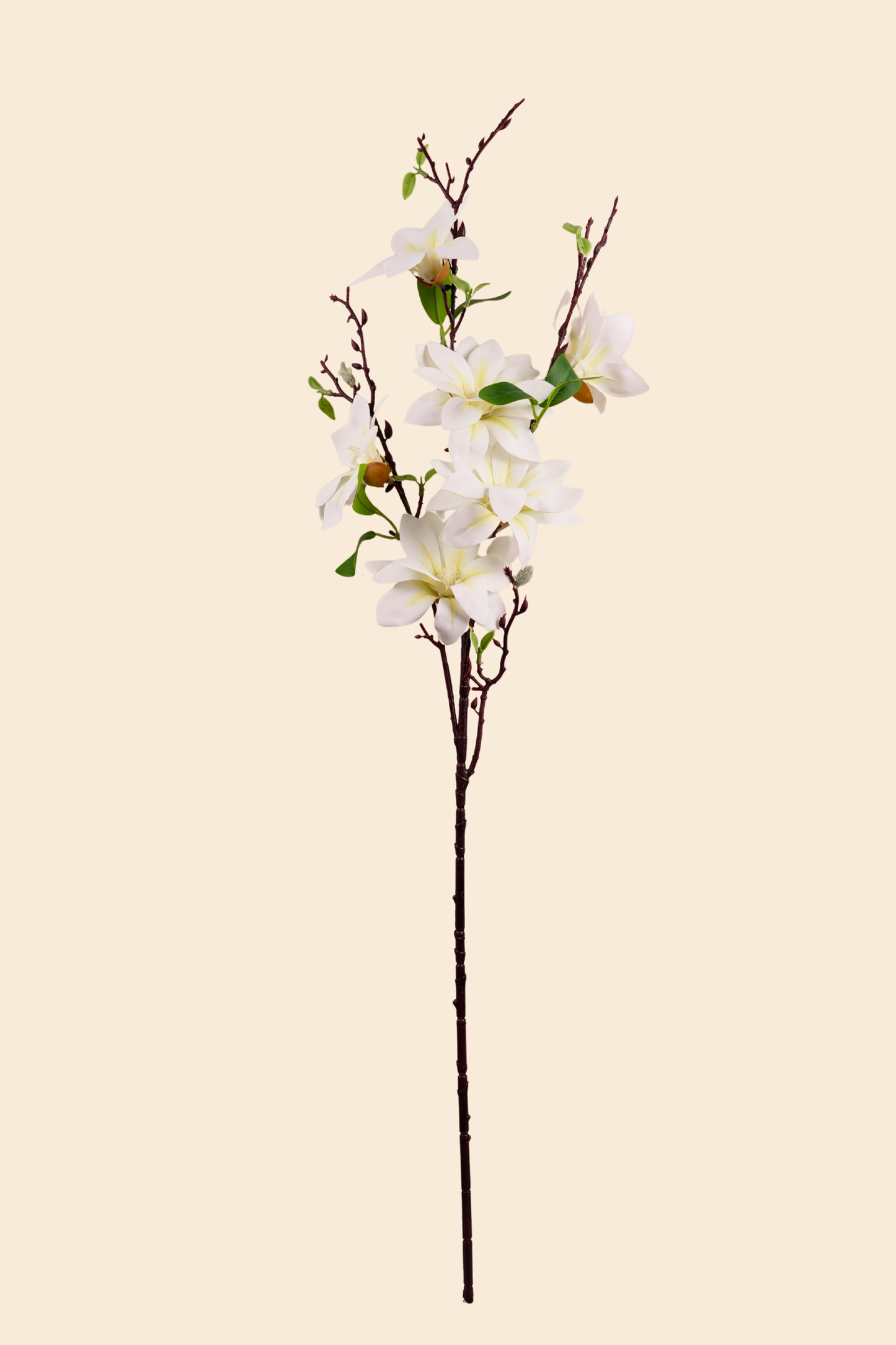 Faux Magnolia Timeless Flower Stem - White