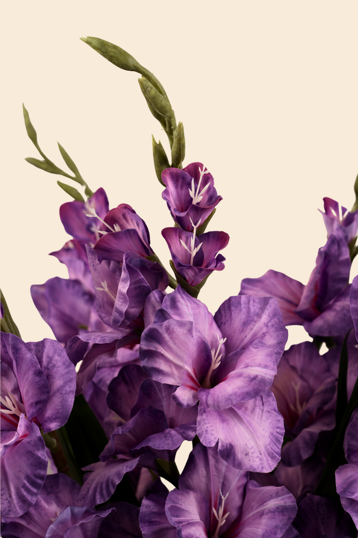 Faux Gladiolus Sword Lily Charming Flower Stem - Purple