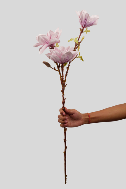 Faux Magnolia Elegant Flower Stem - Lavender