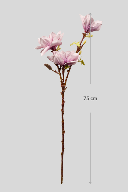 Faux Magnolia Elegant Flower Stem - Lavender
