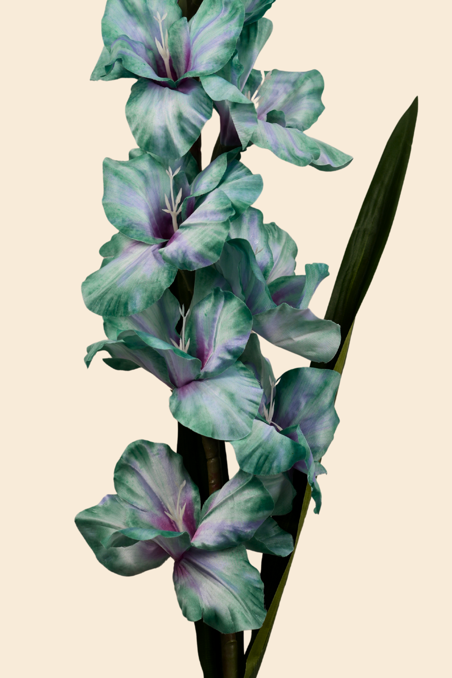 Faux Gladiolus Sword Lily Charming Flower Stem - Turqoise Blue