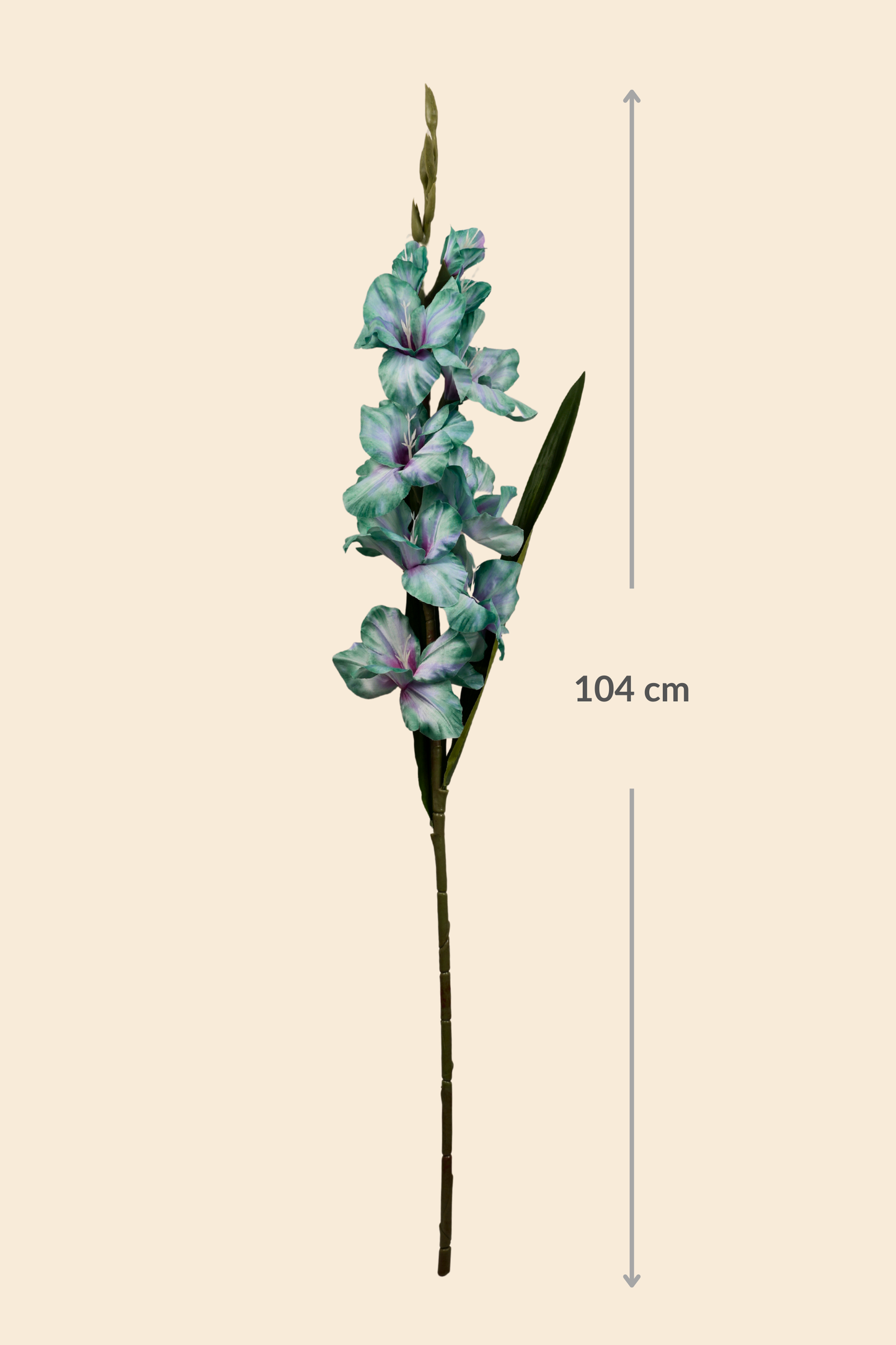 Faux Gladiolus Sword Lily Charming Flower Stem - Turqoise Blue