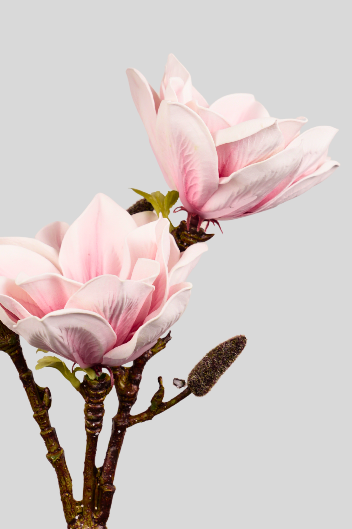 Faux Magnolia Elegant Flower Stem - Light Pink