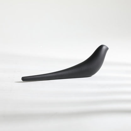 Sculpted Songbird Black Resin Bird Sculpture