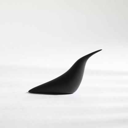 Sculpted Songbird Black Resin Bird Sculpture