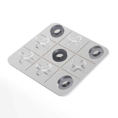 Deluxe Silver Steel Tic Tac Toe