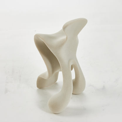 Sands of Serenity Beige Resin Abstract Object Ornament