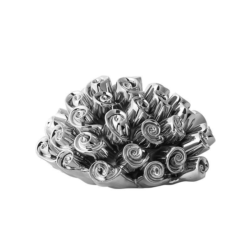 Solace Silver Flame Flower Clan Decorative Accent