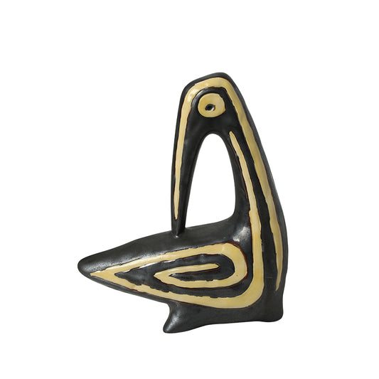 Verdant Painted Face Sharp-Billed Bird Decorative Figurine