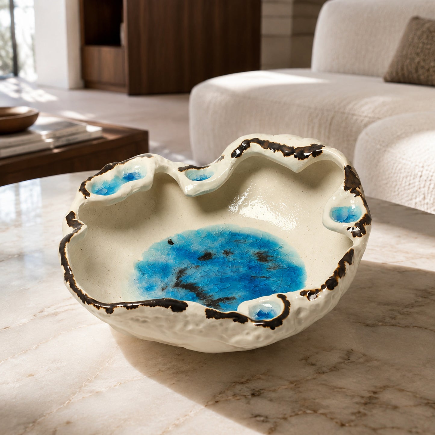 Verdant Plateau Lake Plate Decorative Tray