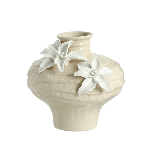 Serene Glazed Lily Vase