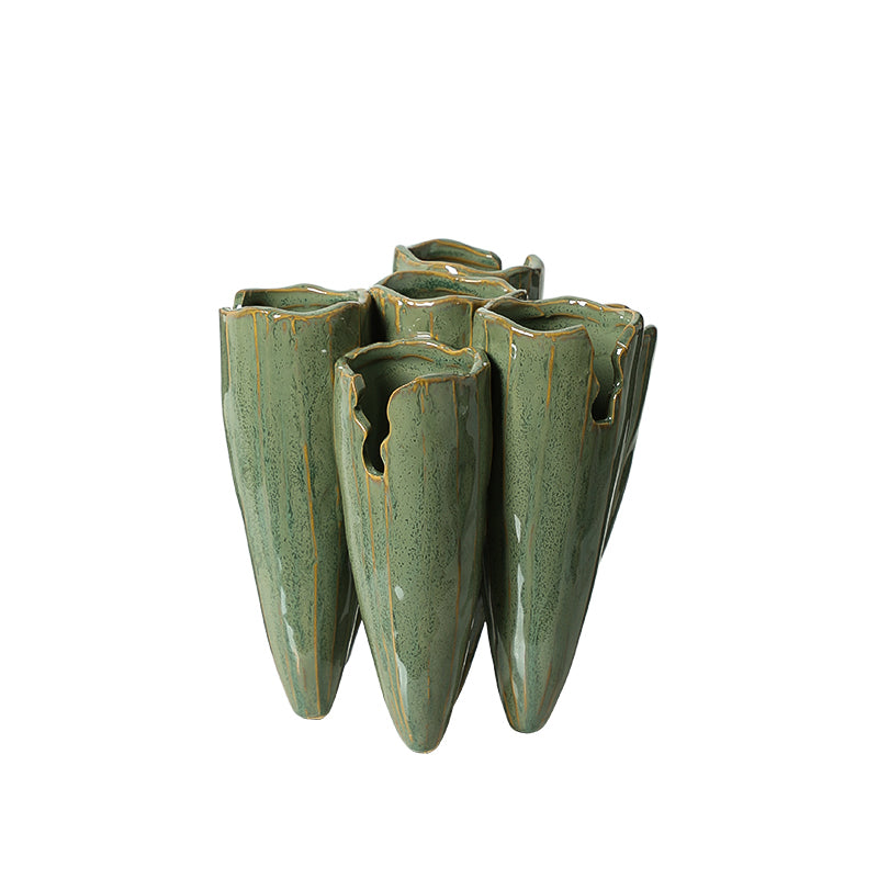 Serene Jungle Green Vase