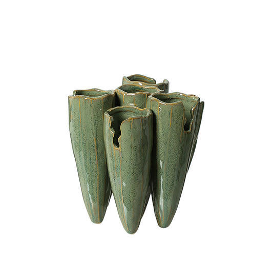 Serene Jungle Green Vase